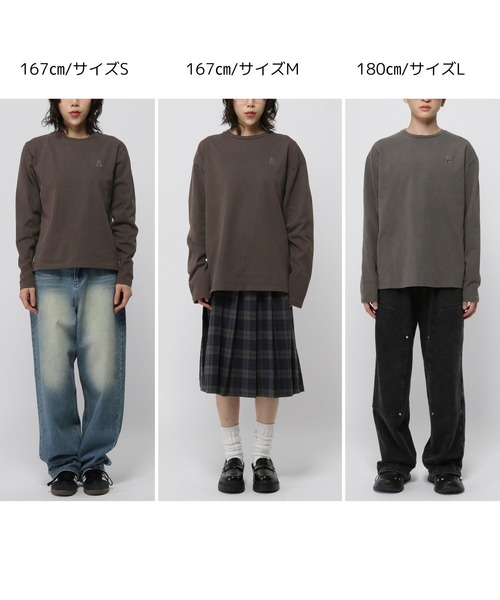 ALAND(エーランド)の「【UNISEX】ALAND/ピグメントロゴロングスリーブ(Tシャツ/カットソー・レディース・チャコール/ブラウン・MEDIUM/LARGE/SMALL)」の18枚目の写真