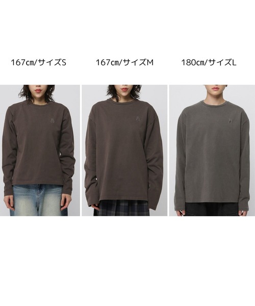 ALAND(エーランド)の「【UNISEX】ALAND/ピグメントロゴロングスリーブ(Tシャツ/カットソー・レディース・チャコール/ブラウン・MEDIUM/LARGE/SMALL)」の19枚目の写真
