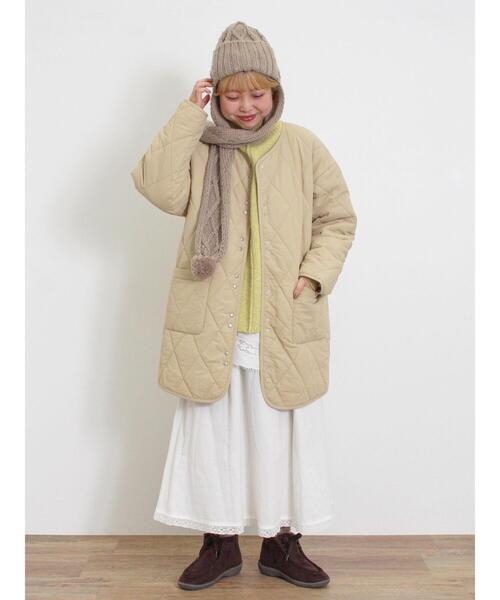 Samansa Mos2（サマンサ モスモス）の「もちもちスタンドネックニット（ニット/セーター・レディース・ブルー/キナリ/ベージュ/イエロー・F）」の9枚目の写真