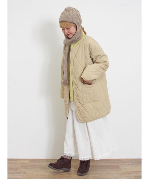 Samansa Mos2（サマンサ モスモス）の「もちもちスタンドネックニット（ニット/セーター・レディース・ブルー/キナリ/ベージュ/イエロー・F）」の10枚目の写真