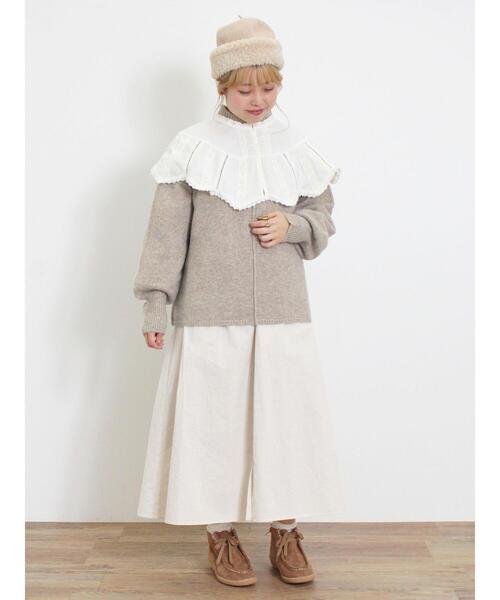 Samansa Mos2（サマンサ モスモス）の「もちもちスタンドネックニット（ニット/セーター・レディース・ブルー/キナリ/ベージュ/イエロー・F）」の15枚目の写真