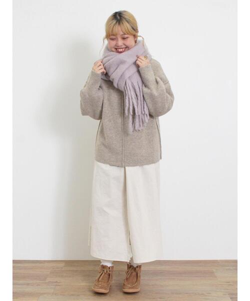 Samansa Mos2（サマンサ モスモス）の「もちもちスタンドネックニット（ニット/セーター・レディース・ブルー/キナリ/ベージュ/イエロー・F）」の22枚目の写真