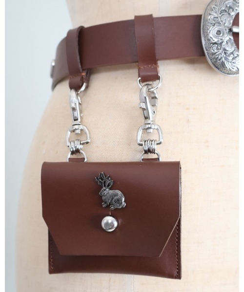 rurumu:（ルルムウ）の「rurumu:/ルルムウ/leather mini pouch belt（ベルト・レディース・ブラック/ホワイト/ブラウン・FREE）」の22枚目の写真