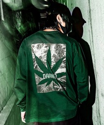 DIVINER（ディヴァイナー）の「Weed L/STEE（グリーン）（Tシャツ/カットソー）」