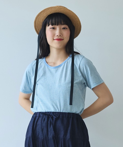 tシャツ よわよわボーダー Tシャツ レディース AMBIDEX Store △よわよわボーダー Tシャツ(F クロ): bulle de savon