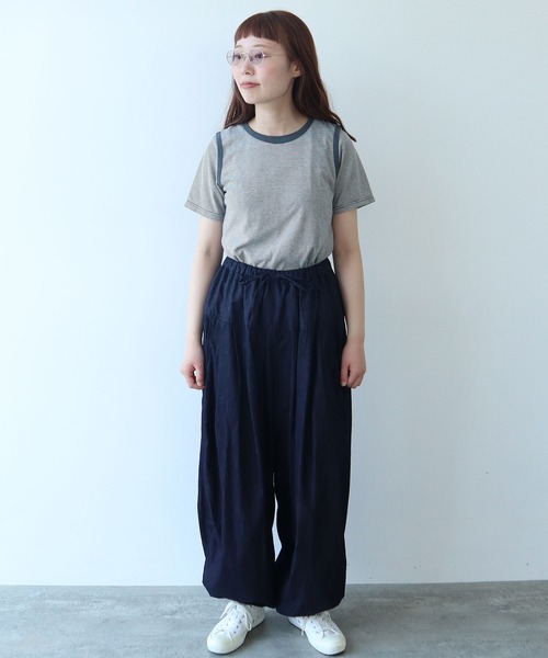 tシャツ よわよわボーダー Tシャツ レディース AMBIDEX Store △よわよわボーダー Tシャツ(F クロ): bulle de savon
