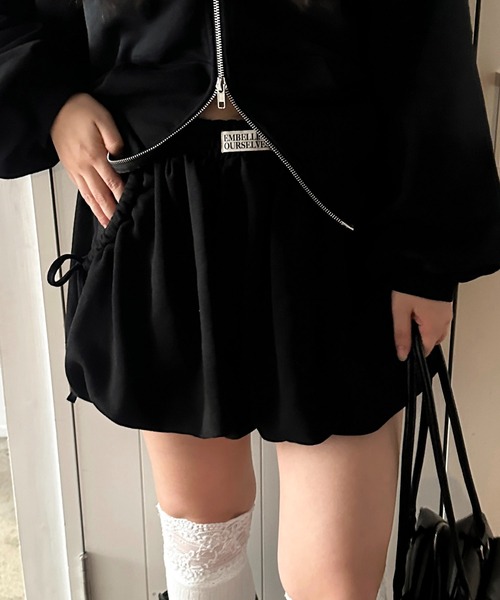 apres jour mignon（アプレジュールミニョン）の「【apresjour mignon SOIE】バルーンスウェットスカート【ZOZOTOWN限定アイテム】（スカート・レディース・ブラック/杢グレー・X-LARGE/フリー）」の6枚目の写真