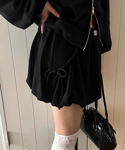 apres jour mignon（アプレジュールミニョン）の「【apresjour mignon SOIE】バルーンスウェットスカート【ZOZOTOWN限定アイテム】（スカート・レディース・ブラック/杢グレー・X-LARGE/フリー）」の5枚目の写真
