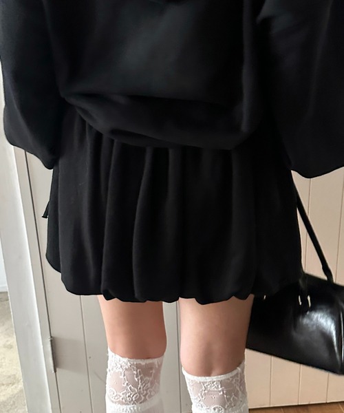 apres jour mignon（アプレジュールミニョン）の「【apresjour mignon SOIE】バルーンスウェットスカート【ZOZOTOWN限定アイテム】（スカート・レディース・ブラック/杢グレー・X-LARGE/フリー）」の4枚目の写真