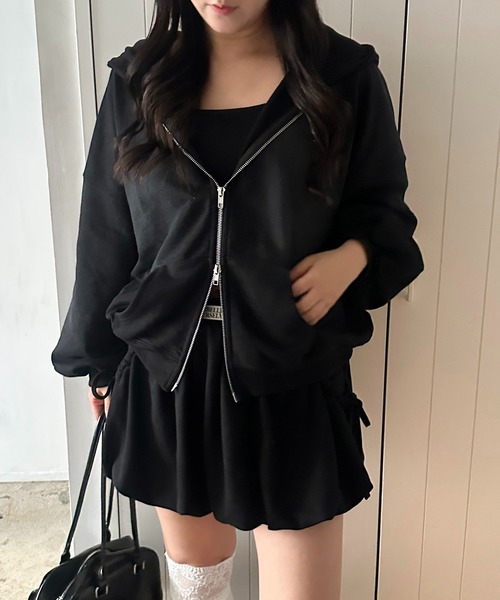 apres jour mignon（アプレジュールミニョン）の「【apresjour mignon SOIE】バルーンスウェットスカート【ZOZOTOWN限定アイテム】（スカート・レディース・ブラック/杢グレー・X-LARGE/フリー）」の3枚目の写真