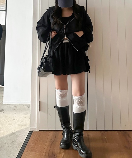 Soie by apres jour mignon サイドラインバルーンスカート セール】【apresjour mignon SOIE】バルーンスウェットスカート