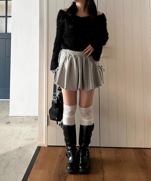apres jour mignon（アプレジュールミニョン）の「【apresjour mignon SOIE】バルーンスウェットスカート【ZOZOTOWN限定アイテム】（スカート・レディース・ブラック/杢グレー・X-LARGE/フリー）」の10枚目の写真
