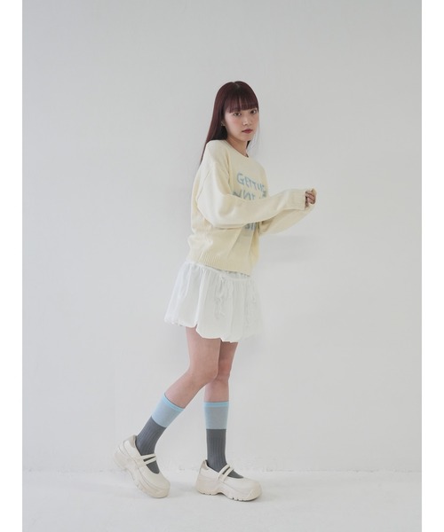 Uenui(ウニュイ)の「【 cunii 】パンプキンリボンスカート(スカート・レディース・ホワイト/ブラック/ブラウン/グレー・FREE)」の5枚目の写真