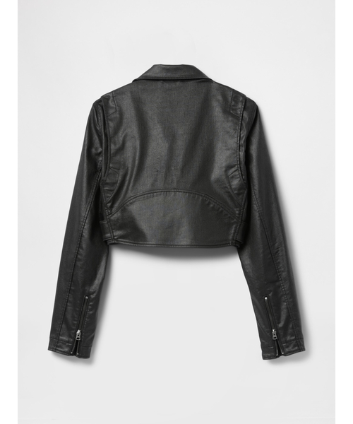 GapStudio コーティング デニム クロップド ライダース