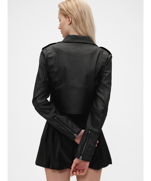 GapStudio コーティング デニム クロップド ライダース