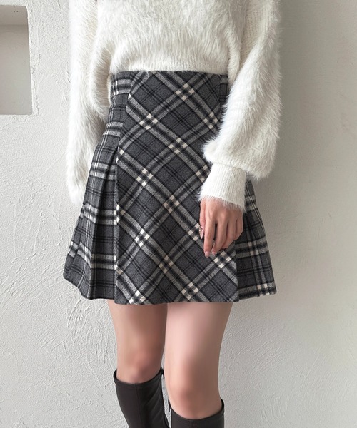 apres jour（アプレジュール）の「チェックフレアスカート【ZOZOTOWN