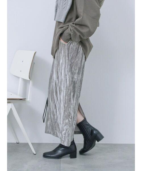 Samansa Mos2 blue（サマンサモスモスブルー）の「◎ベロアナロースカート（スカート・レディース・オレンジ/グレー/ブラック・F）」の15枚目の写真