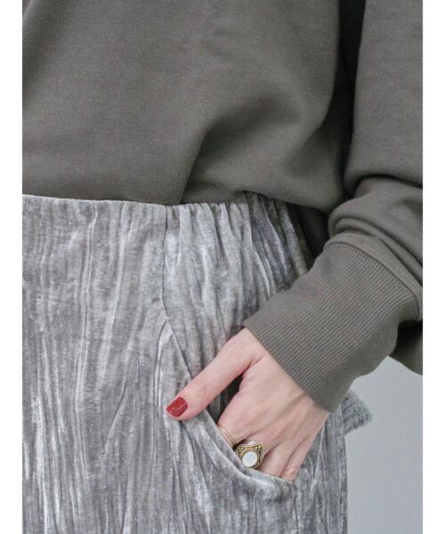 Samansa Mos2 blue（サマンサモスモスブルー）の「◎ベロアナロースカート（スカート・レディース・オレンジ/グレー/ブラック・F）」の14枚目の写真