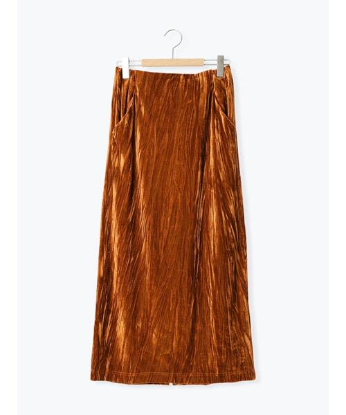 Samansa Mos2 blue（サマンサモスモスブルー）の「◎ベロアナロースカート（スカート・レディース・オレンジ/グレー/ブラック・F）」の4枚目の写真