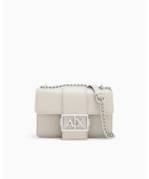 ARMANI EXCHANGE(アルマーニエクスチェンジ)の「【A|X アルマーニ エクスチェンジ】AXロゴ チェーンミニショルダーバック(ショルダーバッグ・レディース・ブラック/ガンメタ/バーガンディー/オフホワイト/ブラウン/ベージュ系/スモークピンク・FREE)」の4枚目の写真