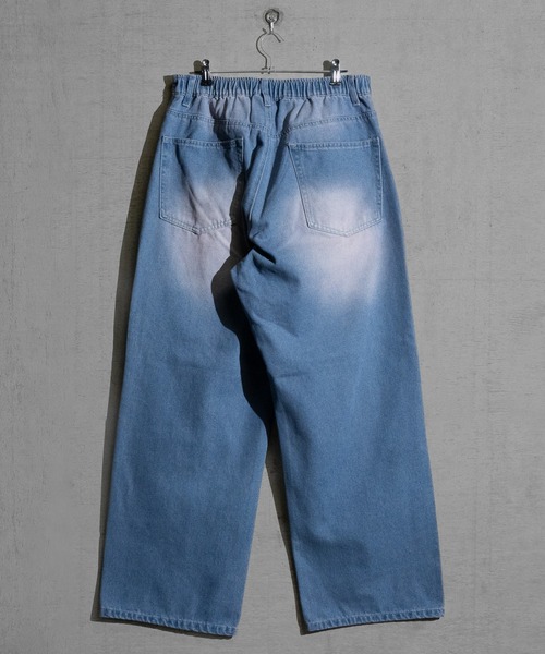 Red Cap Girl（レッドキャプガール）の「【3】〔RedCapGirl/レッドキャップガール〕JOHN'S CLOSET別注 バイオブラスト/オーバーダイ加工 バギーデニム（デニムパンツ・メンズ・ブラック/オリーブ/オリーブ系1/ピンク系その他/ブルー/ブラウン・SMALL/MEDIUM/LARGE）」の18枚目の写真