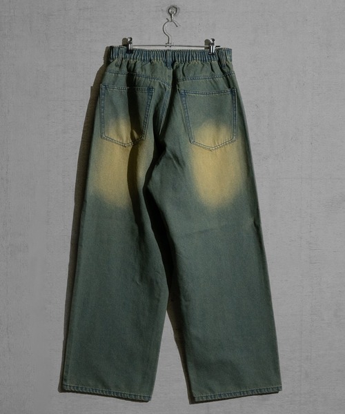Red Cap Girl（レッドキャプガール）の「【3】〔RedCapGirl/レッドキャップガール〕JOHN'S CLOSET別注 バイオブラスト/オーバーダイ加工 バギーデニム（デニムパンツ・メンズ・ブラック/オリーブ/オリーブ系1/ピンク系その他/ブルー/ブラウン・SMALL/MEDIUM/LARGE）」の12枚目の写真