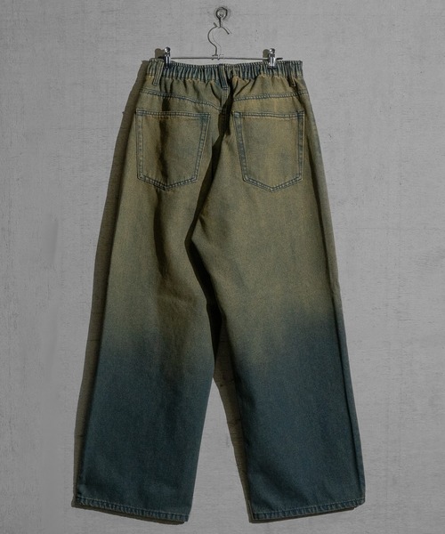 Red Cap Girl（レッドキャプガール）の「【3】〔RedCapGirl/レッドキャップガール〕JOHN'S CLOSET別注 バイオブラスト/オーバーダイ加工 バギーデニム（デニムパンツ・メンズ・ブラック/オリーブ/オリーブ系1/ピンク系その他/ブルー/ブラウン・SMALL/MEDIUM/LARGE）」の14枚目の写真