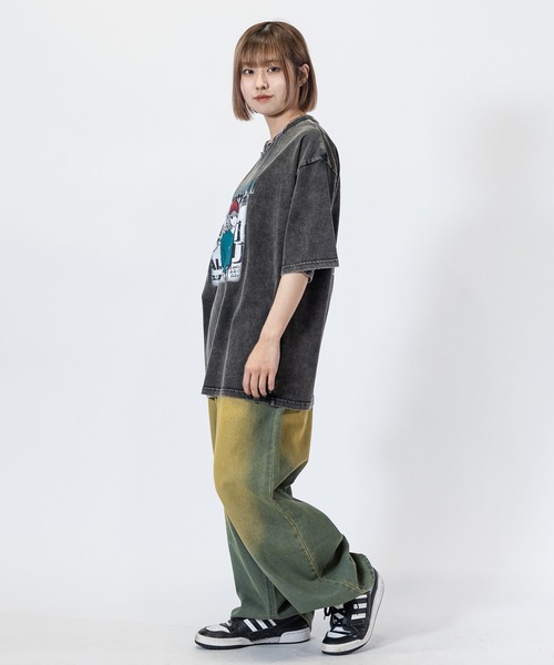 Red Cap Girl（レッドキャプガール）の「【3】〔RedCapGirl/レッドキャップガール〕JOHN'S CLOSET別注 バイオブラスト/オーバーダイ加工 バギーデニム（デニムパンツ・メンズ・ブラック/オリーブ/オリーブ系1/ピンク系その他/ブルー/ブラウン・SMALL/MEDIUM/LARGE）」の17枚目の写真