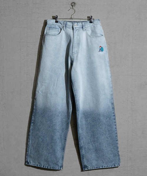 Red Cap Girl（レッドキャプガール）の「【3】〔RedCapGirl/レッドキャップガール〕JOHN'S CLOSET別注 バイオブラスト/オーバーダイ加工 バギーデニム（デニムパンツ・メンズ・ブラック/オリーブ/オリーブ系1/ピンク系その他/ブルー/ブラウン・SMALL/MEDIUM/LARGE）」の15枚目の写真