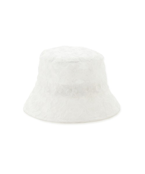 Mila Owen（ミラオーウェン）の「フラワーレースバケットハット（ハット・レディース・ブラック/ホワイト・FREE）」の2枚目の写真