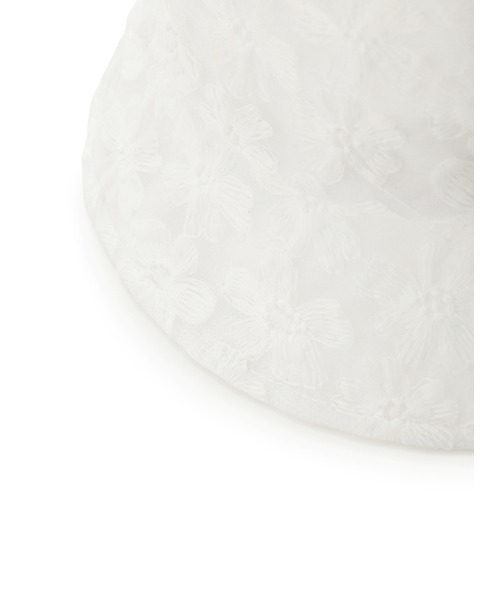 Mila Owen（ミラオーウェン）の「フラワーレースバケットハット（ハット・レディース・ブラック/ホワイト・FREE）」の4枚目の写真