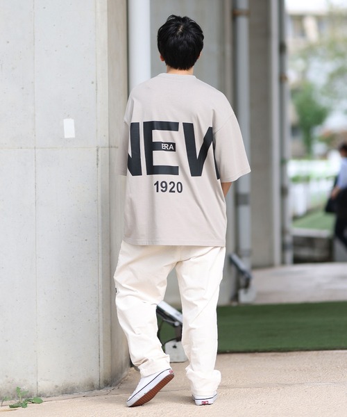 NEW ERA(ニューエラ)の「NEW ERA/ニューエラ 半袖Tシャツ バックプリント オーバーサイズ 14410046/14410047/14410048(Tシャツ/カットソー・メンズ・ホワイト/ベージュ/ブラック・M/L/XL/XXL)」の22枚目の写真