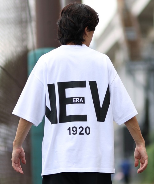 NEW ERA(ニューエラ)の「NEW ERA/ニューエラ 半袖Tシャツ バックプリント オーバーサイズ 14410046/14410047/14410048(Tシャツ/カットソー・メンズ・ホワイト/ベージュ/ブラック・M/L/XL/XXL)」の9枚目の写真