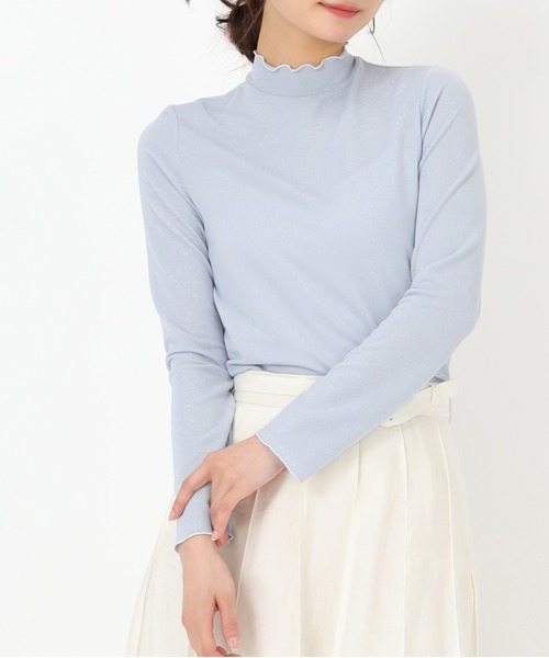 MISCH MASCH（ミッシュマッシュ）の「ラメカットソー（Tシャツ/カットソー・レディース・ホワイト/ブラック/ブルー・ﾌﾘ-）」の3枚目の写真