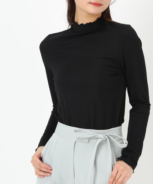 MISCH MASCH（ミッシュマッシュ）の「ラメカットソー（Tシャツ/カットソー・レディース・ホワイト/ブラック/ブルー・ﾌﾘ-）」の2枚目の写真