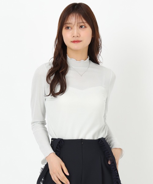 MISCH MASCH（ミッシュマッシュ）の「ラメカットソー（Tシャツ/カットソー・レディース・ホワイト/ブラック/ブルー・ﾌﾘ-）」の10枚目の写真