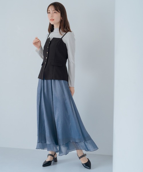 ミッシュマッシュ MISCH MASCH 2025春夏新作 ラメカットソー/MM518201 （BLUE） ミッシュマッシュ MISCH MASCH 2025春夏新作 ラメカットソー
