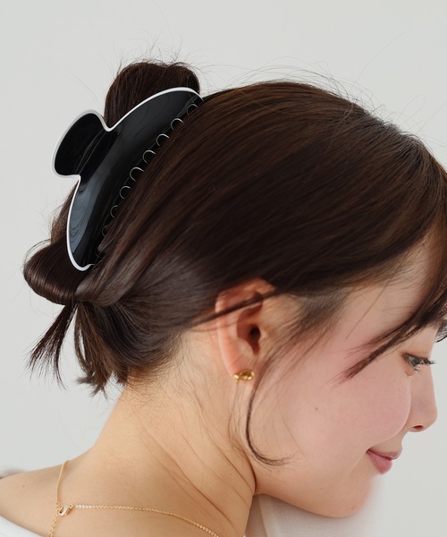 BLUEEAST（ブルーイースト）の「バイカラーバンスクリップ（バレッタ/ヘアクリップ・レディース・ホワイト/モカ/ブラック・FREE）」の2枚目の写真