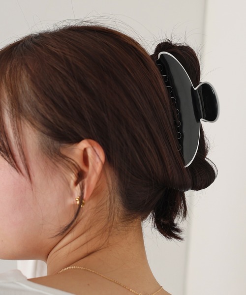 BLUEEAST（ブルーイースト）の「バイカラーバンスクリップ（バレッタ/ヘアクリップ・レディース・ホワイト/モカ/ブラック・FREE）」の11枚目の写真