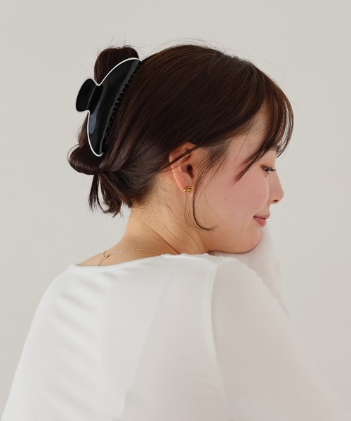 BLUEEAST（ブルーイースト）の「バイカラーバンスクリップ（バレッタ/ヘアクリップ・レディース・ホワイト/モカ/ブラック・FREE）」の5枚目の写真