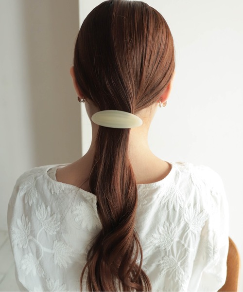 rapiecage（ラピエサージュ）の「アクリルミドルオーバルバレッタ（その他ヘアアクセサリー・レディース・アイボリー/グレー/ブラウン・FREE）」の10枚目の写真