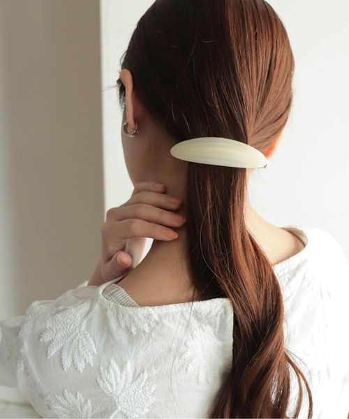 rapiecage（ラピエサージュ）の「アクリルミドルオーバルバレッタ（その他ヘアアクセサリー・レディース・アイボリー/グレー/ブラウン・FREE）」の11枚目の写真