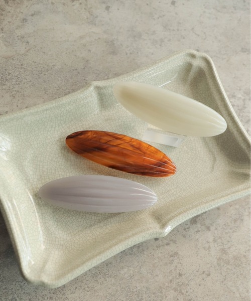 rapiecage（ラピエサージュ）の「アクリルミドルオーバルバレッタ（その他ヘアアクセサリー・レディース・アイボリー/グレー/ブラウン・FREE）」の5枚目の写真