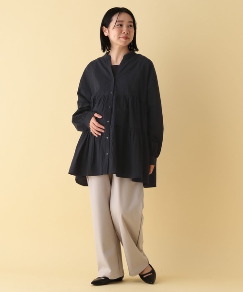 LEPSIM(レプシィム)の「【産前・産後対応】マタニティ/ティアードギャザーブラウス 286283(マタニティウェア/グッズ・レディース・オフホワイト/ピンク/ブラック・FREE)」の22枚目の写真