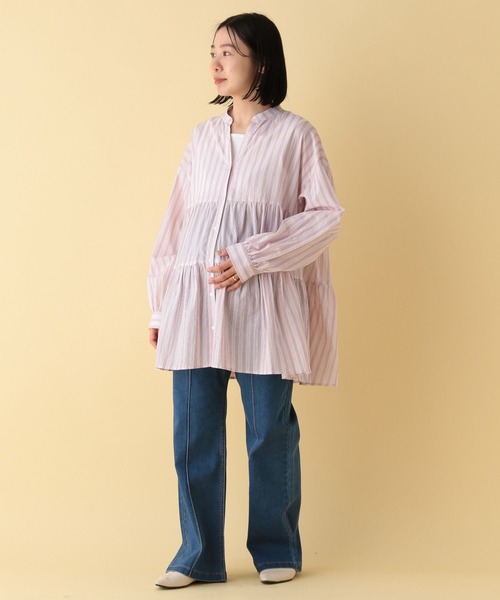 LEPSIM(レプシィム)の「【産前・産後対応】マタニティ/ティアードギャザーブラウス 286283(マタニティウェア/グッズ・レディース・オフホワイト/ピンク/ブラック・FREE)」の17枚目の写真