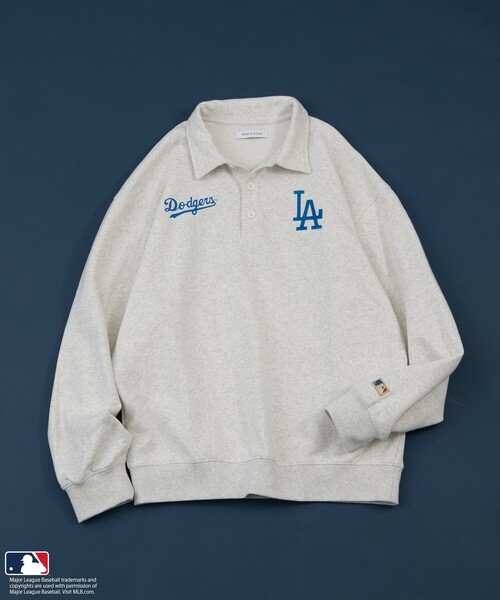 MLB（メジャーリーグベースボール）の「FREAK’S STORE/フリークスストア MLB ポロ襟 スウェット（スウェット・メンズ・グレー/チャコールグレー/ブラウン/ネイビー・MEDIUM/LARGE）」の17枚目の写真