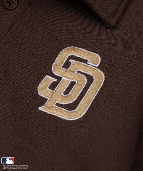 MLB（メジャーリーグベースボール）の「FREAK’S STORE/フリークスストア MLB ポロ襟 スウェット（スウェット・メンズ・グレー/チャコールグレー/ブラウン/ネイビー・MEDIUM/LARGE）」の10枚目の写真