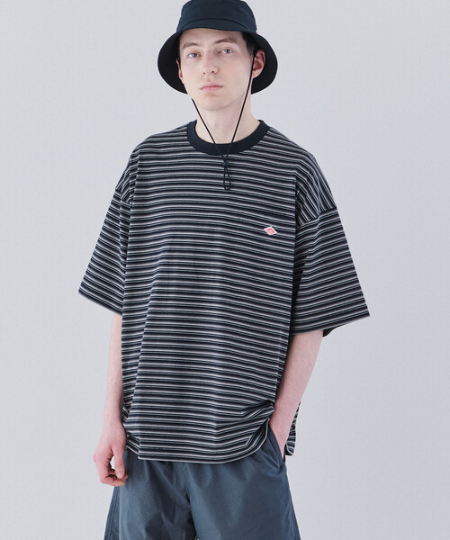 DANTON（ダントン）の「DANTON | クルーネック 半袖ビッグTシャツ STRIPE MEN（Tシャツ/カットソー・メンズ・ブラウン系その他/ブラック系その他・M/L）」の14枚目の写真