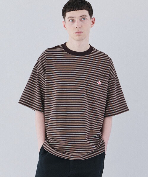 DANTON（ダントン）の「DANTON | クルーネック 半袖ビッグTシャツ STRIPE MEN（Tシャツ/カットソー・メンズ・ブラウン系その他/ブラック系その他・M/L）」の17枚目の写真
