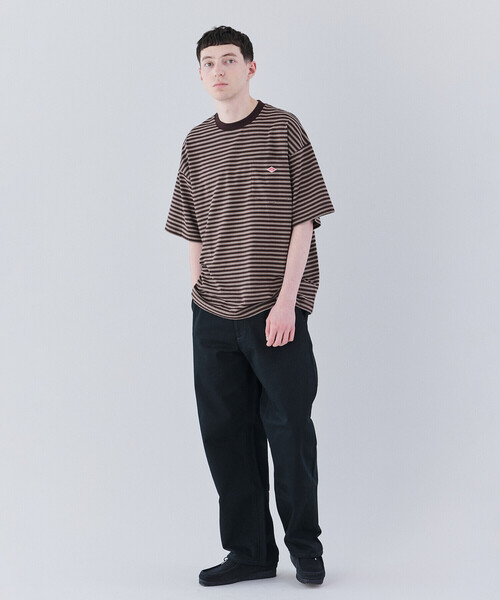 DANTON（ダントン）の「DANTON | クルーネック 半袖ビッグTシャツ STRIPE MEN（Tシャツ/カットソー・メンズ・ブラウン系その他/ブラック系その他・M/L）」の18枚目の写真